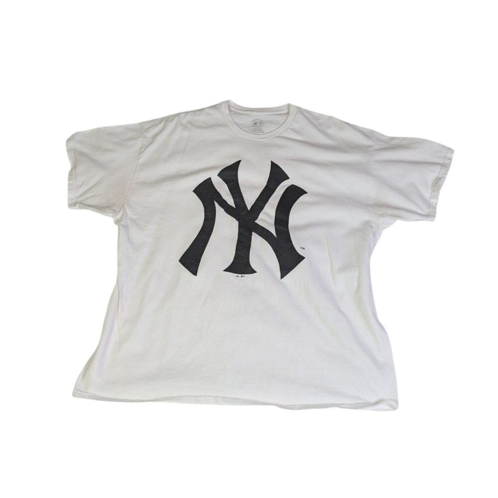 New York Yankees Oversized Logo Tee XXL White MLB Streetwear Cotton